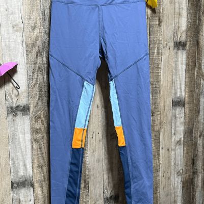 Work Out Blue Color Block Leggings