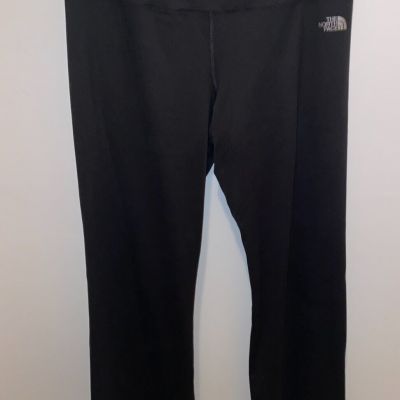 The North Face Women's Black Stretch Leggings Pull On Pants Sports Sz L Wide Leg