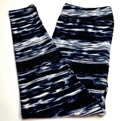 NEW LuLaRoe TC Leggings Tie Dye BLACK BLUE Line Ocean WATER Snow ISLAND Vacation