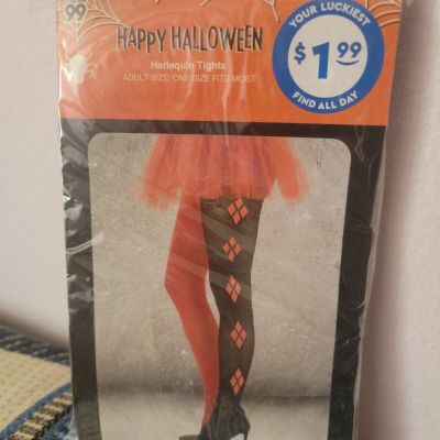 Halloween Tights Adult Size Black Orange Ace Design New in package