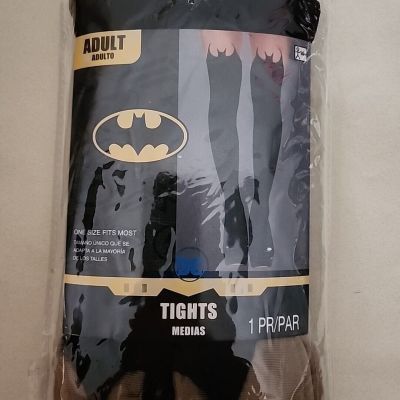 Batman Adult Standard Tights Black Bat To Above Knee Then Brown 1 Pair Halloween