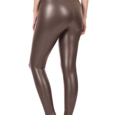 Zenana Luxe High Rise Faux Leather Leggings in Chocolate PP-15013M8