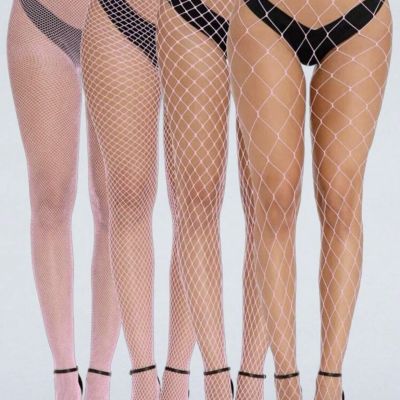 4 Pairs Pink Fishnets