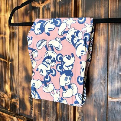 Lularoe Disney Leggings - OS - Light Pink Mickey Mouse