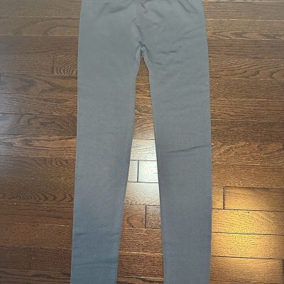 PLUSH APPAREL Womens Fleece Lined Yoga Tights Gray Grey Xtra Soft Large