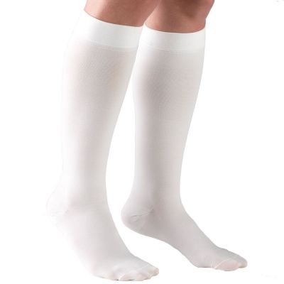 Truform Stockings Knee High Closed Toe: 20-30 mmHg 2L WHITE (8865WH-2L)