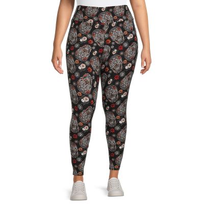 Terra & Sky Women's Plus Size Printed Leggings  Size 3X (24W-26W) Multicolor