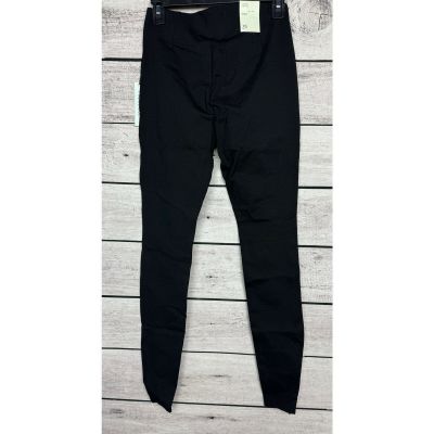 NWT Ladies Prologue Black High Rise Stretch Leggings w/ Ankle Zippers - XS