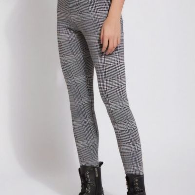 Lysse Signature Ponte Jacquard Legging In BONFIRE Plaid  XS NWT