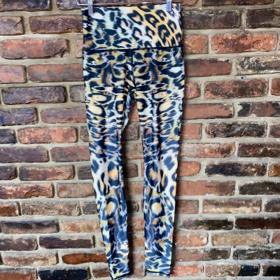 DY Brown Black Cheetah Leopard Animal Print Leggings Women's Size XS