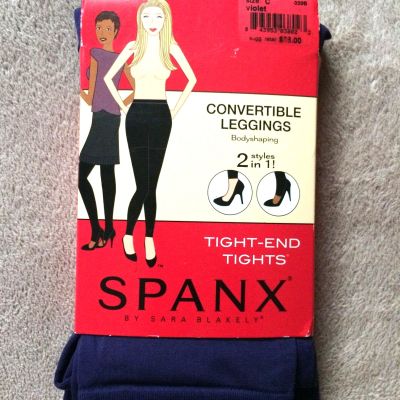 SPANX sz C Violet Convertible Bodyshaping Leggings 2 Styles in 1  Style 039B NWT