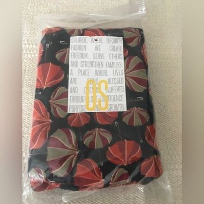 NWT LulaRoe OS Leggings Red black Umbrella leggings one size NEW LLR