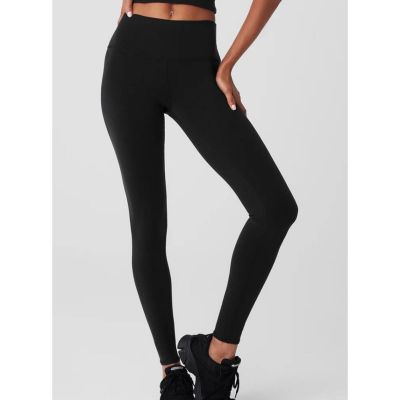 Alo Yoga Women's High-Waist Airbrush Athletic Leggings in Black