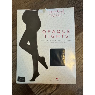 NWT Isabel Maternity Opaque Black L/XL Tights With Expanding Panel