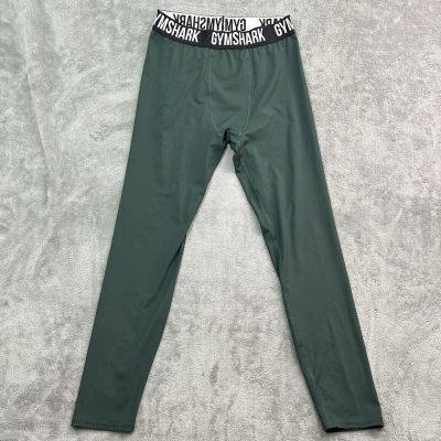 Gymshark Leggings Women's Size Medium Green Athletic Athleisure 26” Gym Workout