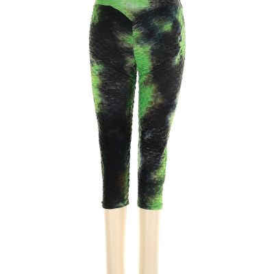 Love University Women Green Leggings M