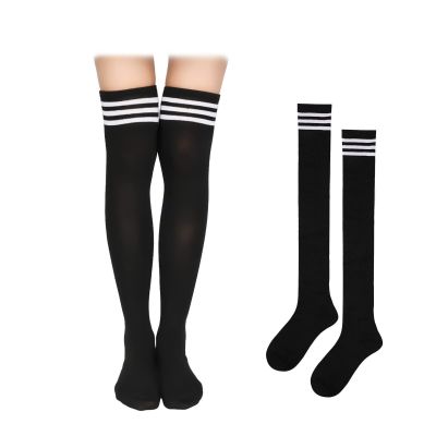 1 Pair Thigh High Socks Cotton Soft Knee High Long Stockings Women Leg Warmer...