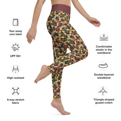 Colorful Baldozas Mosaic Yoga Leggings