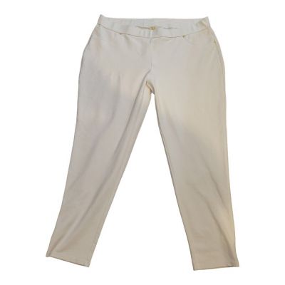 MICHAEL KORS White Solid Pull On Leggings size 2X EUC