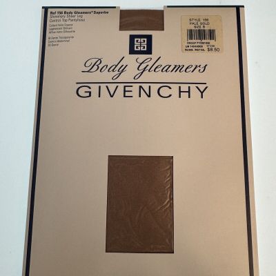 Givenchy Body Gleamers  Panty Hose Sz B Pale Gold Style 156 Vintage NOS Sealed
