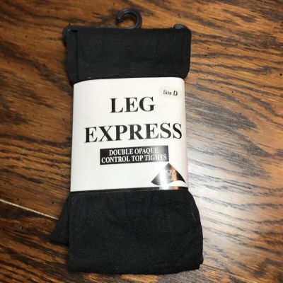 Leg Express D Black Control Top Tights NEW 5'5”- 6’ 200-260 lbs