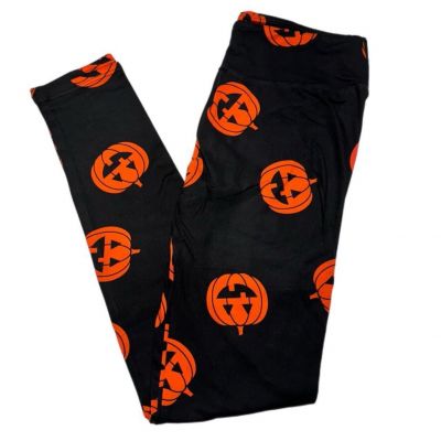 TC Lularoe Leggings Halloween Jack O Lantern Fits 12/18