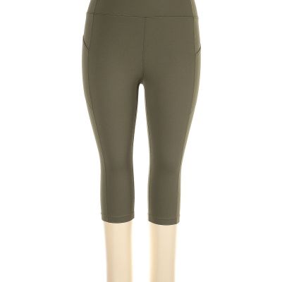 Lands' End Women Green Leggings 14