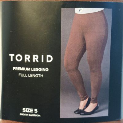 TORRID PREMIUM LEGGINGS FULL LENGTH BROWN SIZE 5 NEW IN PACKAGE