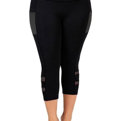 Plus Size Womens Solid Yoga Sporty Slim Fit Pants Casual Jogger Trousers Bottoms