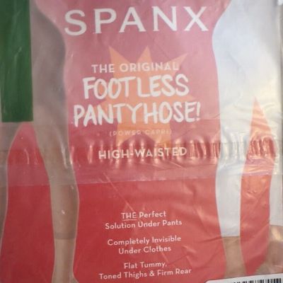 NEW Spanx Sz B Footless Pantyhose High Waisted Nude No Pantylines NEW