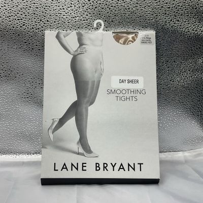 Lane Bryant Pantyhose Daysheer Smoothing BeigeSz GH 100perc Nylon NOS (290-350 Lbs)