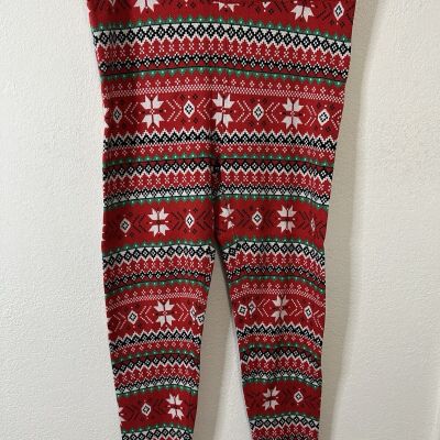 Torrid Christmas Striped Holiday Full Length Knit Leggings Size 1XL