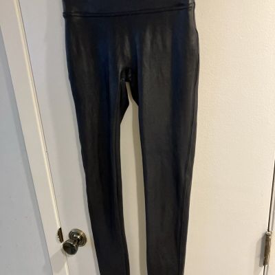 Spanx Size S Faux Leather Leggings for Women - Black