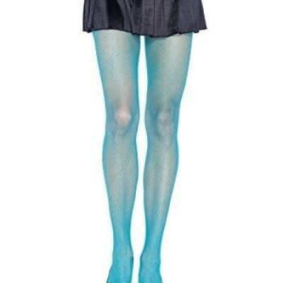 Leg Avenue 9001A Women's Classic Neon Blue Fishnet Hosiery Pantyhose, One Size