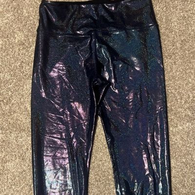 Zyia Active Metallic Sparkles size 12 Leggings Size XL Bra Top Workout SET