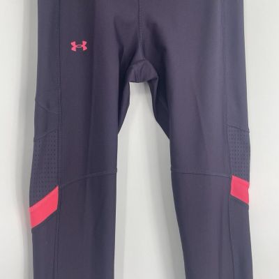 Under Armour Women’s medium High Rise Compression Purple Ankle Legging w/ Pocket