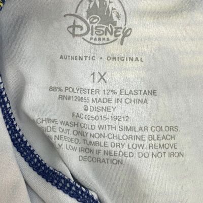 Disney Parks Womens Leggings Pants Adult Size 1X Blue Magic Kingdom Stretch