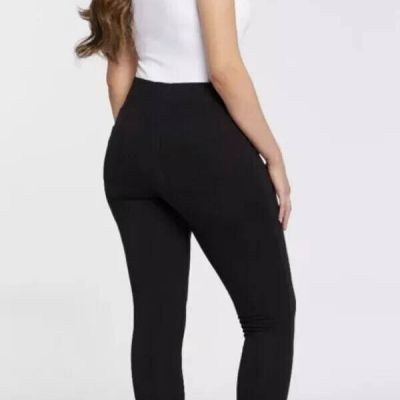 Seven7 Women's Black Pull On Ponte 4-Way Stretch Leggings Size Small