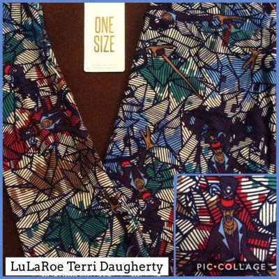 LLR One Size Disney Leggings Dr. Facilier Geometric Red, Green, Blue