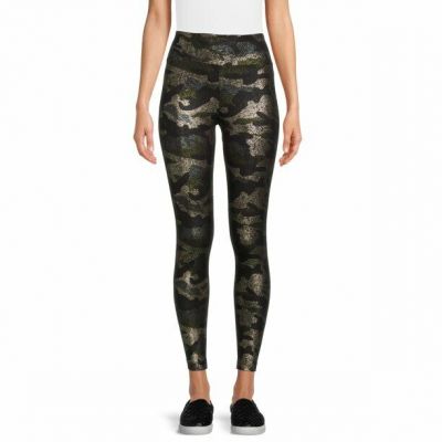 No Boundaries Juniors Plus  Sueded Leggings Sparkly Green Camo  Size XXXL (21)