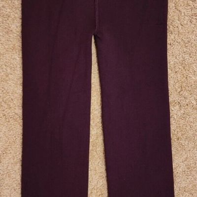 NWOT Wander By Hottotties Velvet Lined Leggings Maroon Burgandy Womens Size L