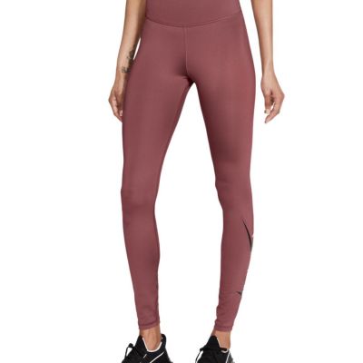 Nike Womens Logo Active Running 7/8 Tights Size:Small Color:Canyon Rust Red