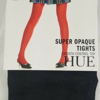 NWT Hue Super Opaque Tights with Smooth Control Top Size 1 Black 90 Den