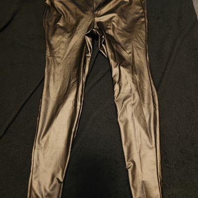 Nwot Torrid Gold Faux Leather Leggings Size 1