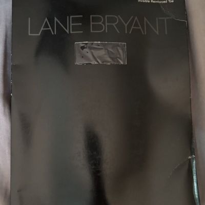 NWT Ladies LANE BRYANT Black Daysheer Control Top Pantyhose PLUS size D