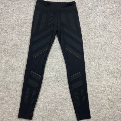 Lululemon leggings women’s 6 black stitched geometric zip pocket