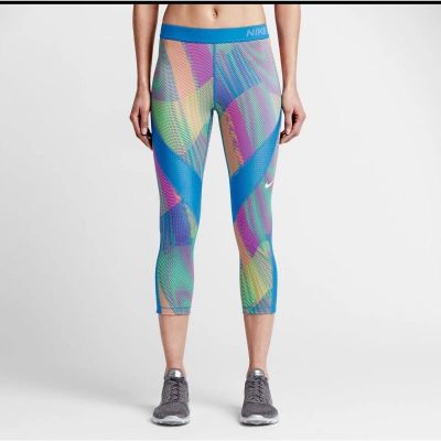 Nike Pro Hypercool Frequency Photo Blue/Pink 725475-435 Women's Training Capris