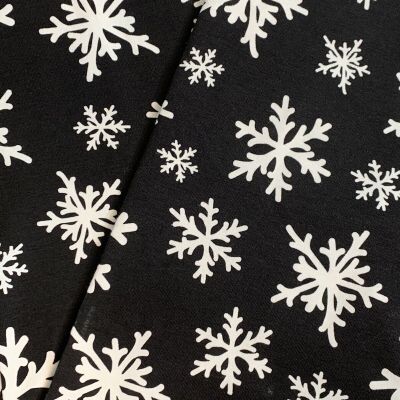 Christmas Holiday Black + White Snowflakes Ankle Leggings Junior XL NEW