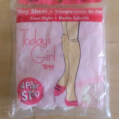 Todays Girl Knee Highs 4 Pair Pack