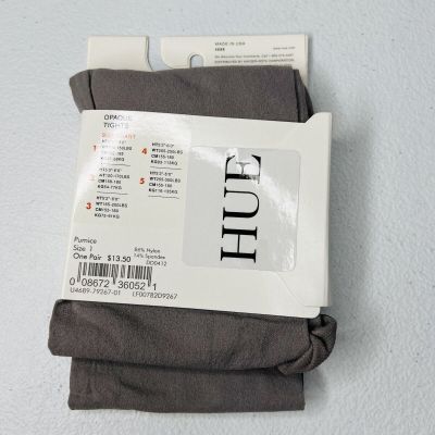 Women's Pumice Gray Hue Opaque Tights 2 Pair Size 1 New